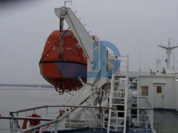 Davit de tip rulant deasupra capului gravitațional