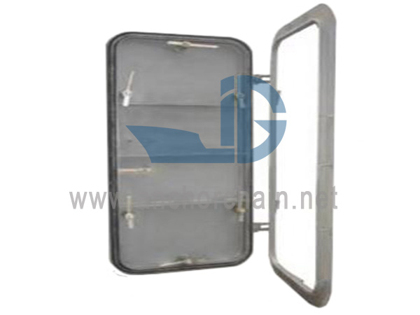 Ușă cu balamale din aluminiu marin