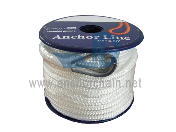 Frânghie de ancorare cu împletitură dublă din nailon cu degetar SS316